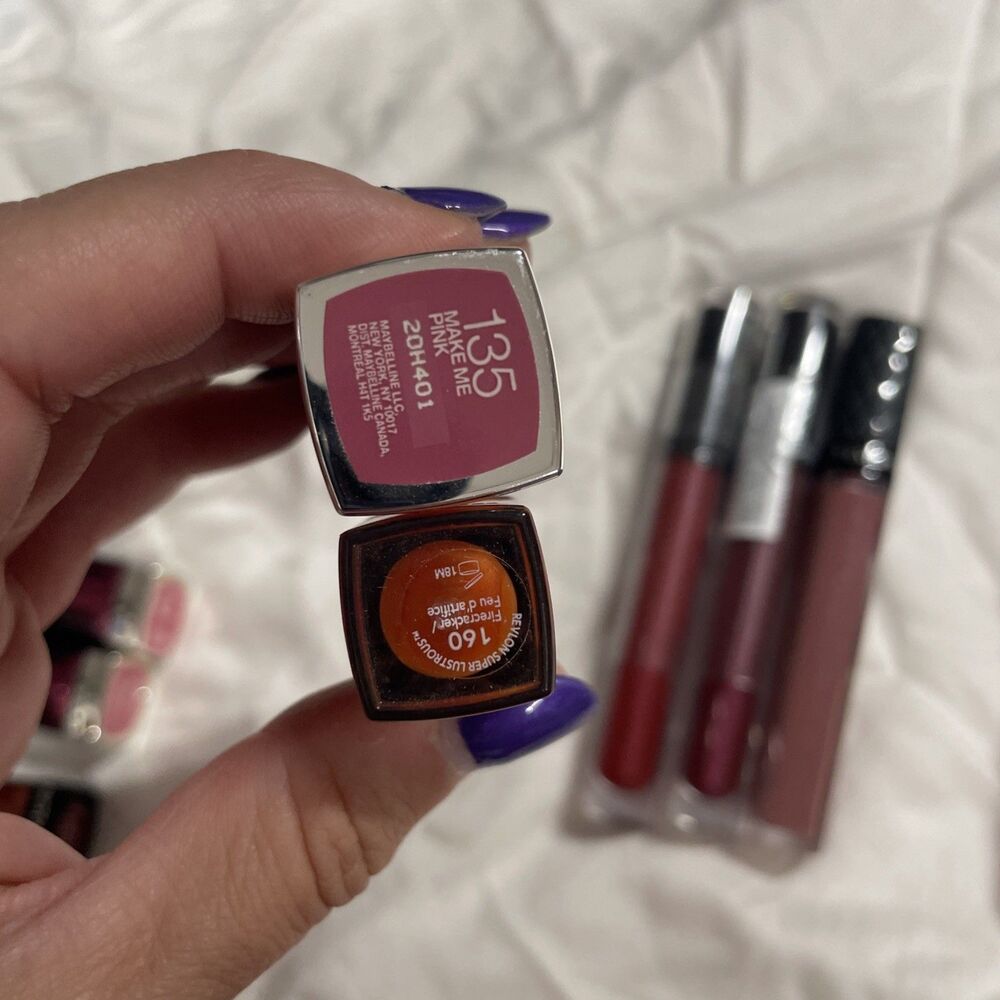 Drugstore Lipsticks and Gloss Bulk Lot - Revlon Color Stay Maybelline 9 Pieces - Picture 4 of 6